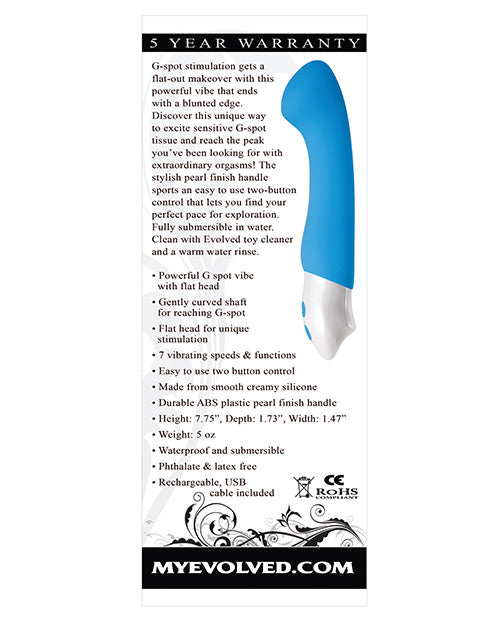 Tempest G Rechargeable Smooth Silicone G-Spot Vibrator - Blue and White