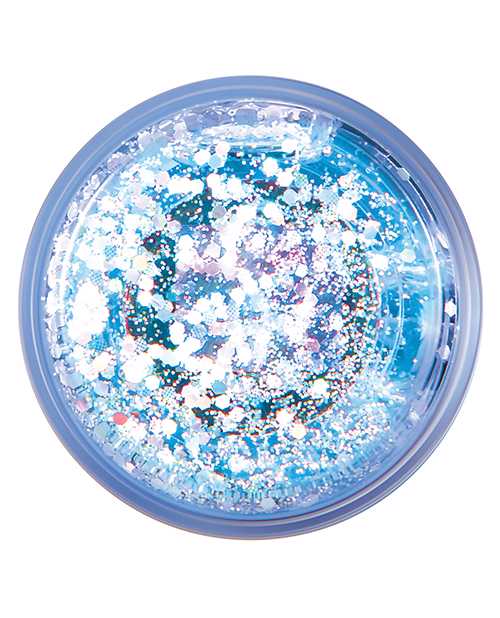 Glitteriffic Rechargeable Silicone Light-Up Rabbit Vibrator - Aqua