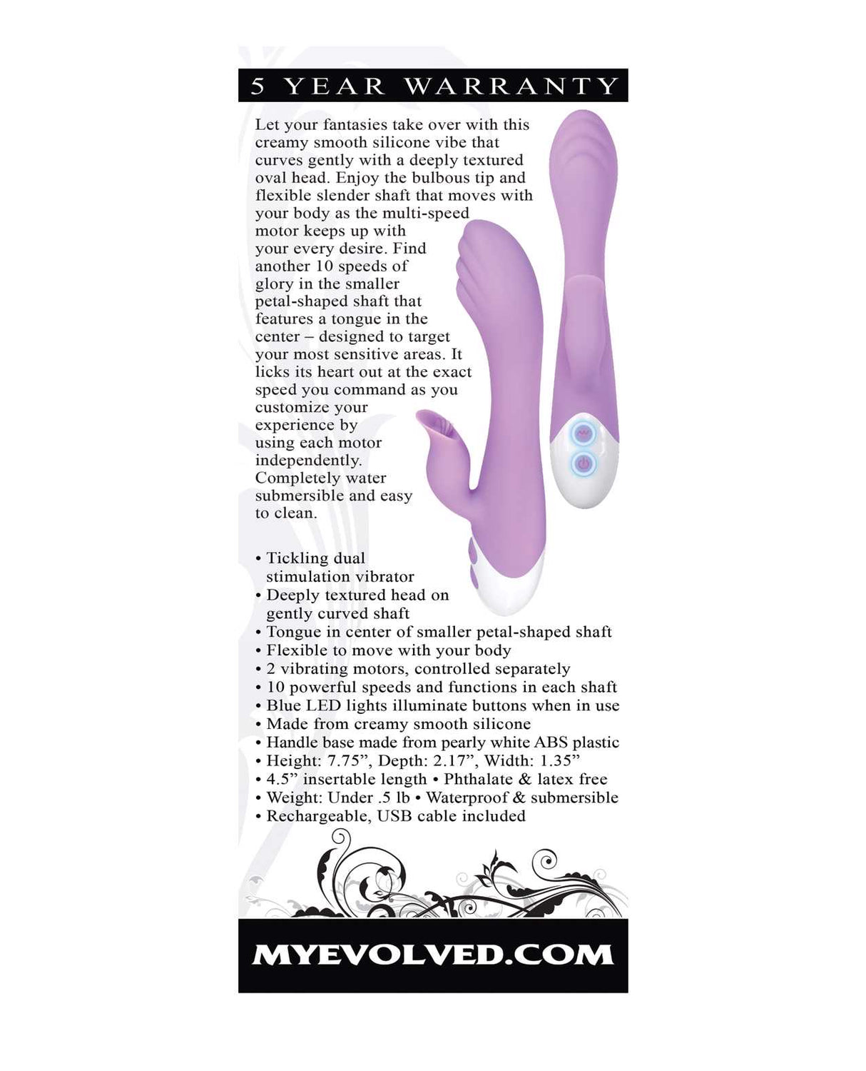 Pleasing Petal Silicone Rabbit Vibrator - Pink