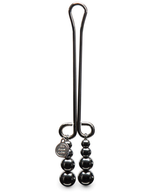 Fifty Shades Darker Just Sensation Beaded Clitoral Clamp - Silver