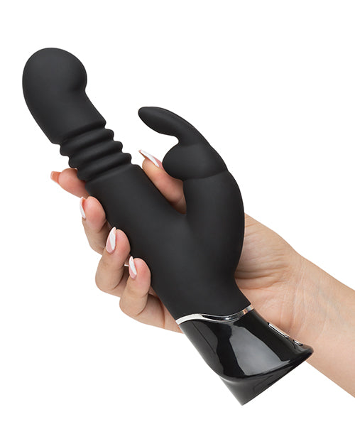 Fifty Shades of Grey Greedy Girl Rechargeable Thrusting G-Spot Rabbit Vibrator - Black