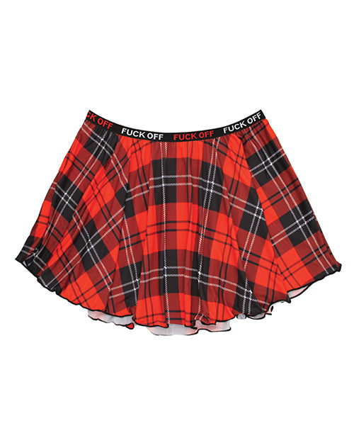 Vibes FUCK OFF Skirt Plaid L/XL