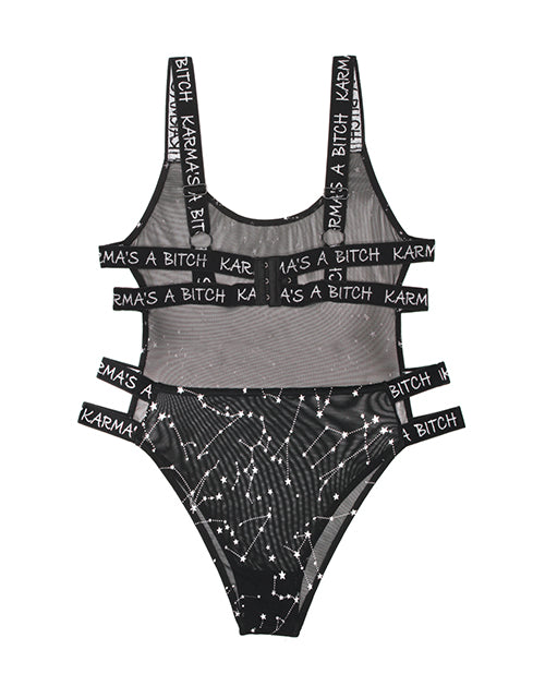 Vibes Karma's a Bitch Bodysuit Black S/M