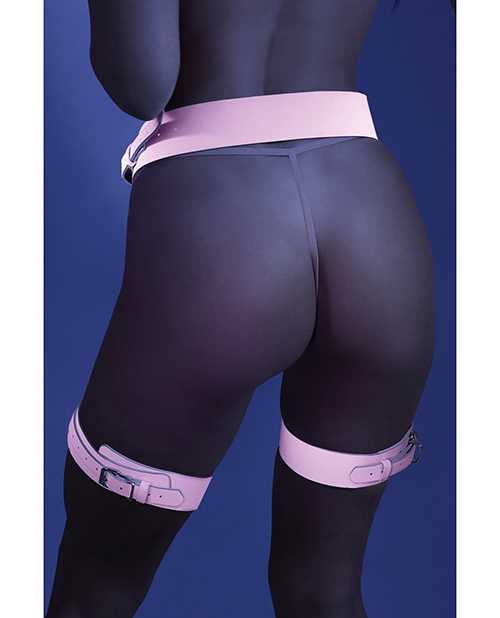 Glow Strapped In Glow in the Dark Leg Harness Light Pink O/S