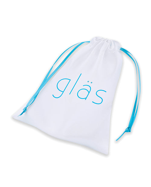 Glas RechargeableVibrating Glass Butt Plug with Remote Control 3.5in - Blue