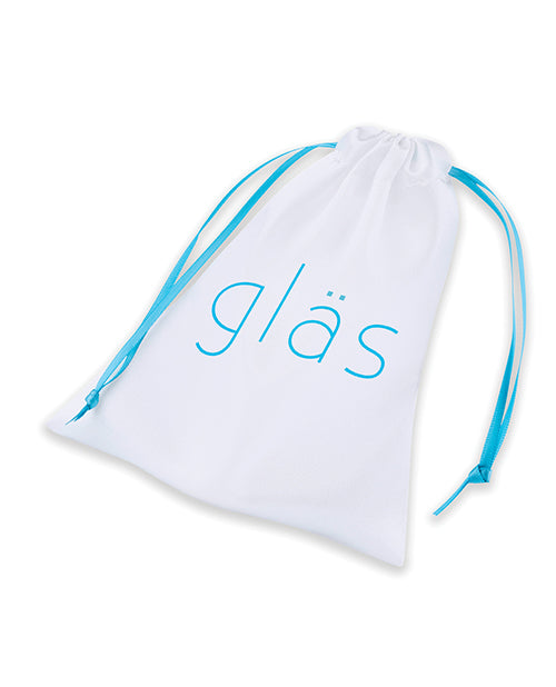 Glas Rechargeable Vibrating Glass Dotted G-Spot/P-Spot Plug with Remote Control 4in - Blue