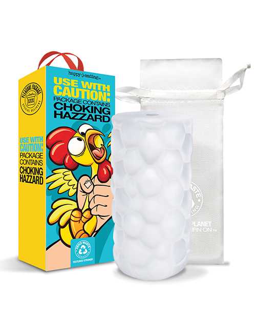 Pleasure Package Use w/Caution Tight Textured Stroker - White