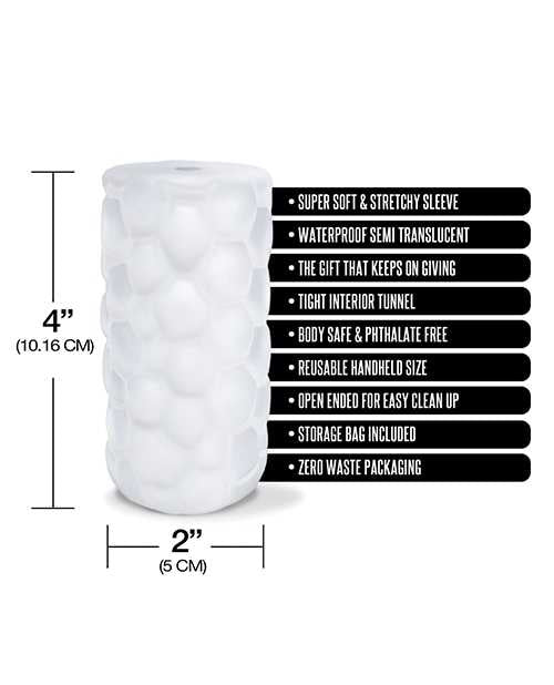 Pleasure Package Use w/Caution Tight Textured Stroker - White