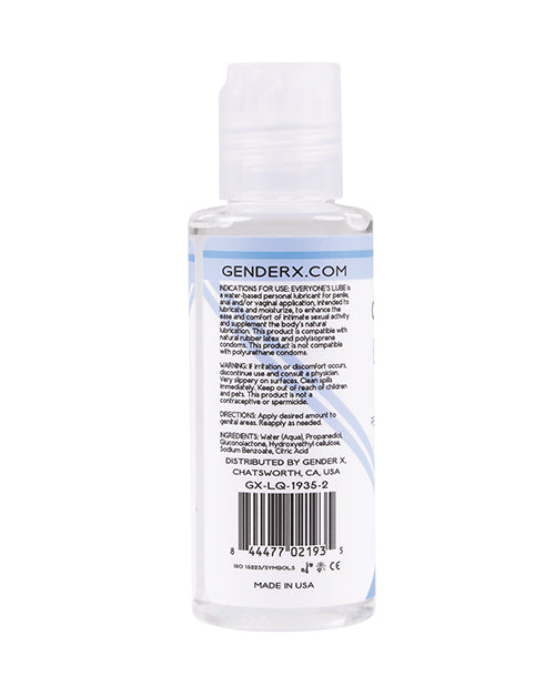Gender X Everyone`s Lube Water Based Lubricant 2oz