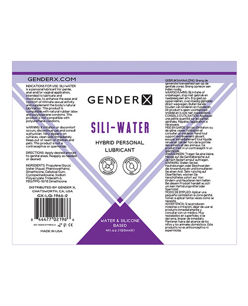 Gender X Sili-Water Hybrid Lubricant 4oz