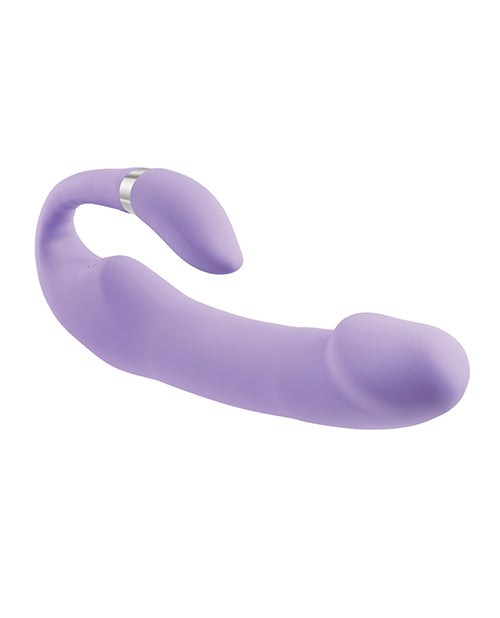 Gender X Orgasmic Orchid Rechargeable Silicone Vibrator with Clitoral Stimulator - Purple