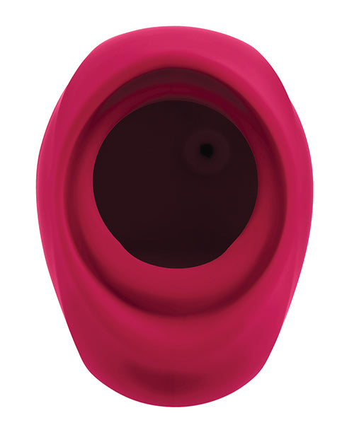 Gender X Body Kisses Rechargeable Silicone Vibrating Suction Massager - Red/Black