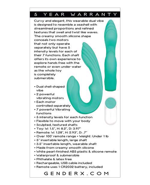 Gender X Strapless Seashell - Teal