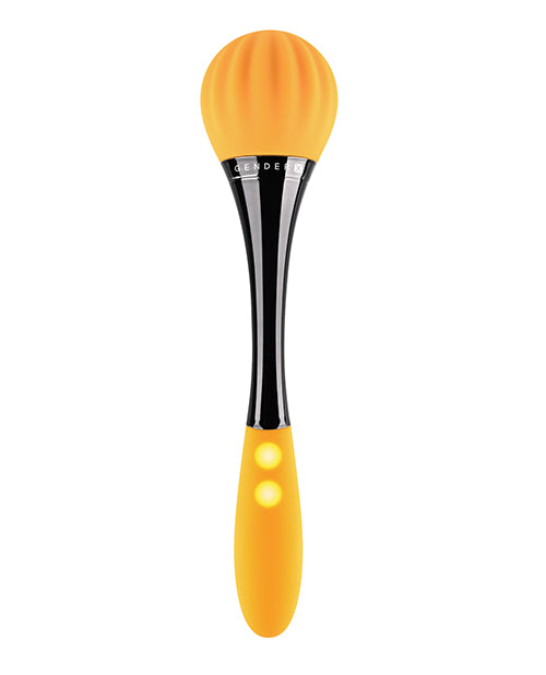 Gender X Sunflower Silicone Rechargeable Dual End Vibrator - Yellow/Black