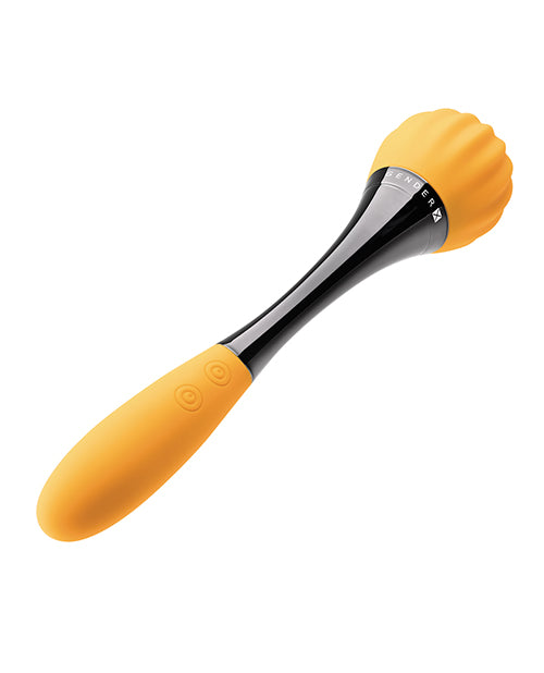 Gender X Sunflower Silicone Rechargeable Dual End Vibrator - Yellow/Black