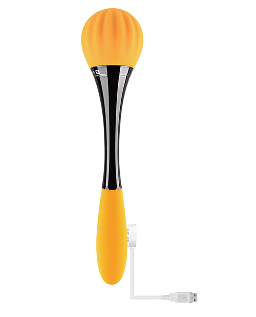 Gender X Sunflower Silicone Rechargeable Dual End Vibrator - Yellow/Black