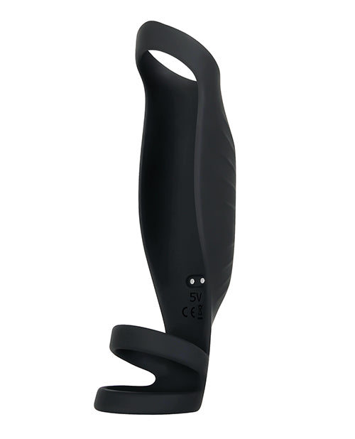 Gender X Rocketeer Rechargeable Silicone Penis Sleeve - Black