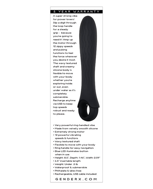 Gender X Powerhouse Rechargeable Silicone Vibrator - Black