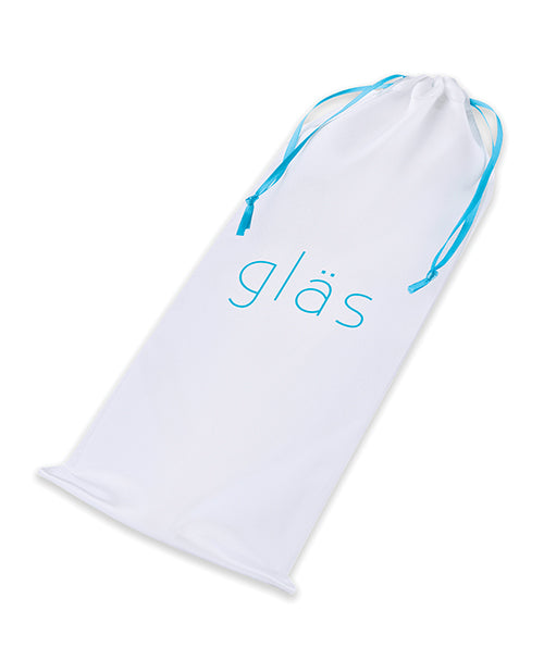 Glass Spiral Glass Textured Dildo 6.5in - Clear/Blue