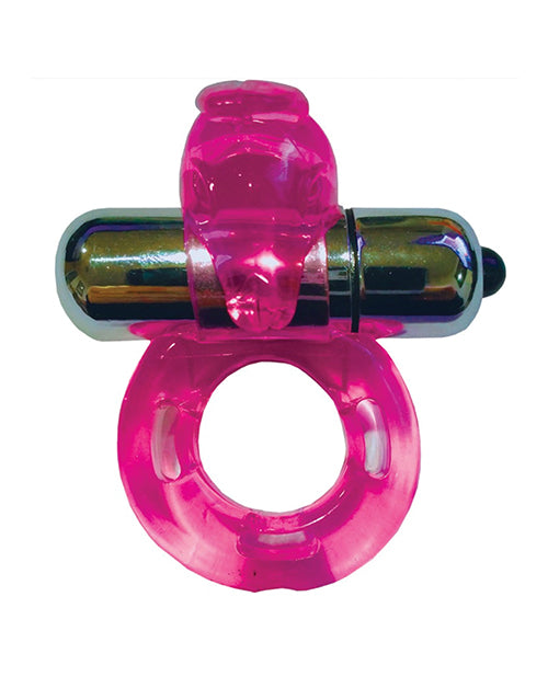 Purrfect Pets Buzz Bunny Stimulator with Vibrating Bullet - Pink