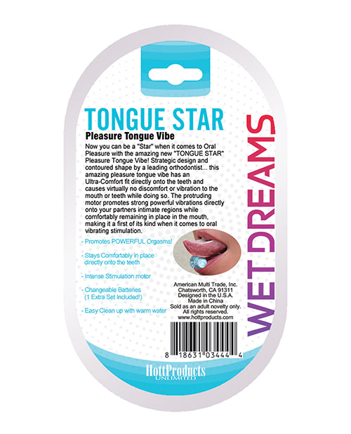Tongue Star Pleasure Tongue Vibrator - Blue
