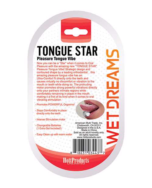 Tongue Star Pleasure Tongue Vibrator - Clear