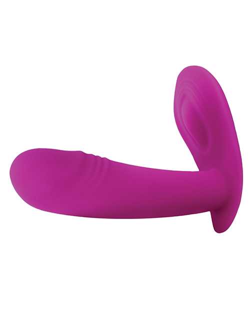 Bliss Power Punch USB Magnetic Rechargeable Silicone Dual Vibrator with Remote Control - Pink