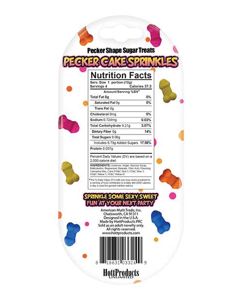 Pecker Cake Sprinkles - Multicolor