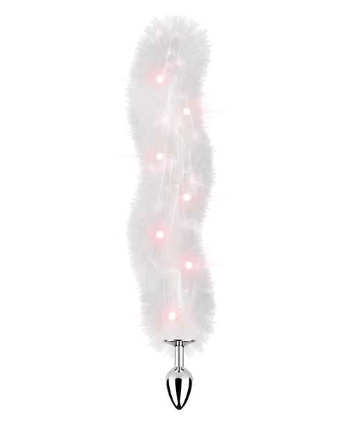 Foxy Tail Silicone Butt Plug - White