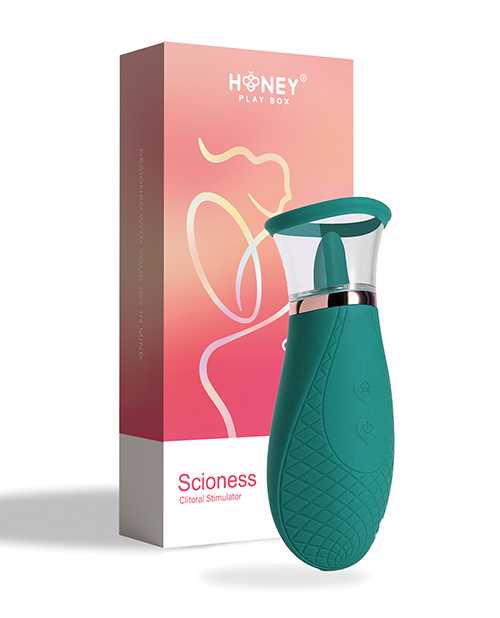 Scioness Sucking and Licking Rechargeable Silicone Clitoral Stimulator - Green
