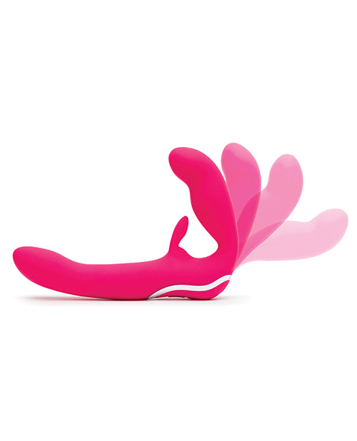 Happy Rabbit Strapless Strap-On Silicone Rabbit Vibrator - Pink