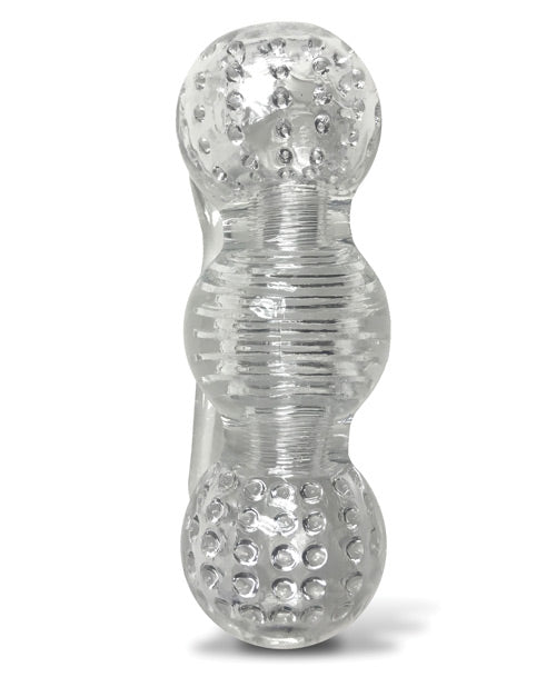 The 9`s - Clear Stroke Threeway Masturbator 5.75in - Clear