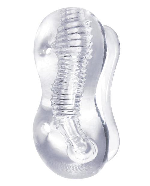 The 9`s - Clear Stroke Twister Masturbator 5.25in - Clear