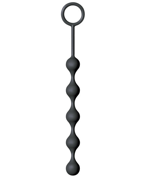 The 9`s - S Drops Silicone Anal Beads - Black