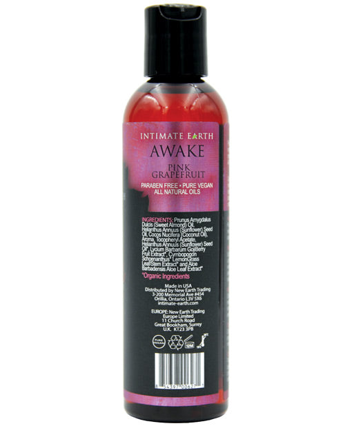 Intimate Earth Awake Aromatherapy Massage Oil Pink Grapefruit 4oz