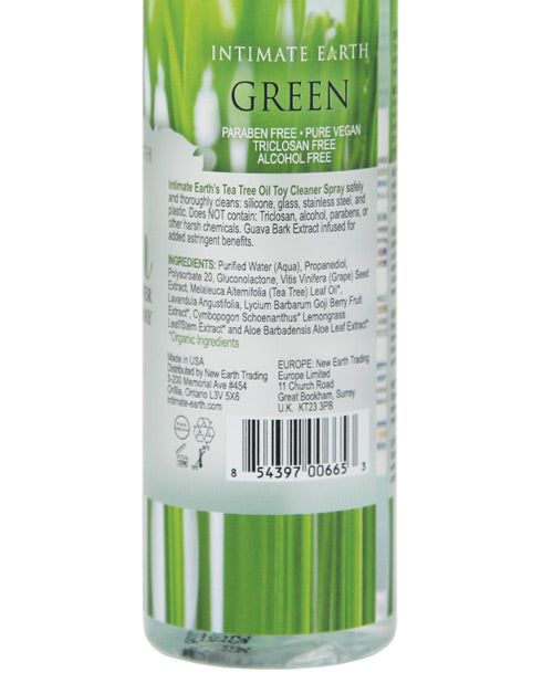 Intimate Earth Green Toy Cleaner Spray Tea Tree Oil 4.2oz