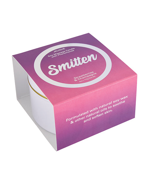 Jelique Massage Candle Pheromone Smitten Strawberry and Champagne 4oz
