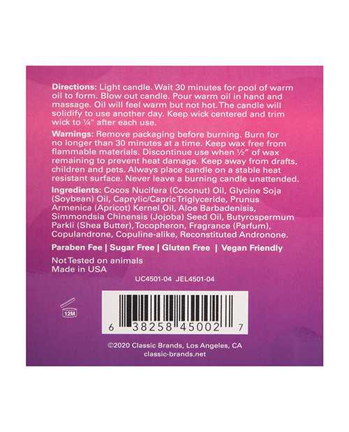 Jelique Massage Candle Pheromone Smitten Strawberry and Champagne 4oz