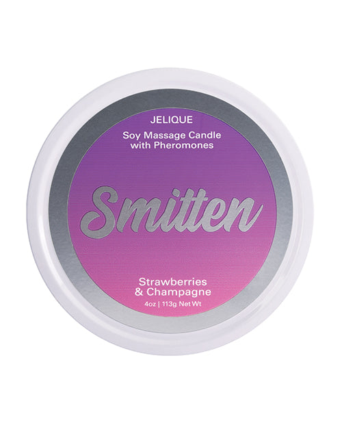 Jelique Massage Candle Pheromone Smitten Strawberry and Champagne 4oz
