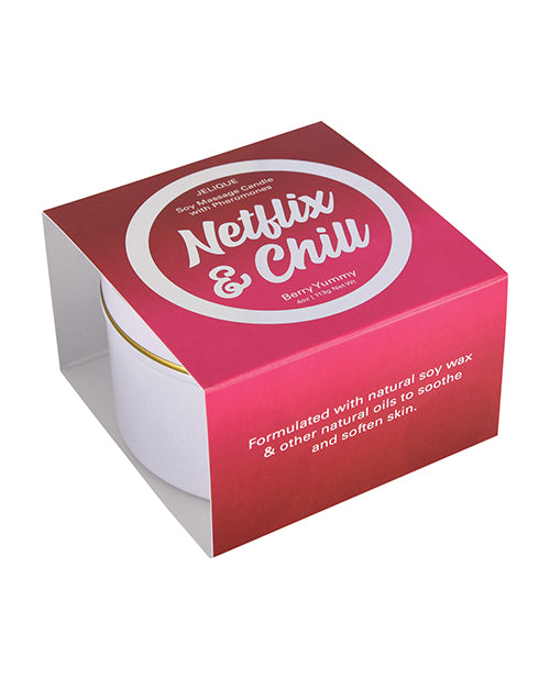 Jelique Massage Candle with Pheromone 4oz - Netflix and Chill Berry Yummy
