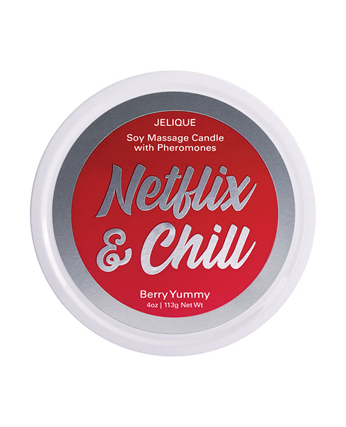 Jelique Massage Candle with Pheromone 4oz - Netflix and Chill Berry Yummy