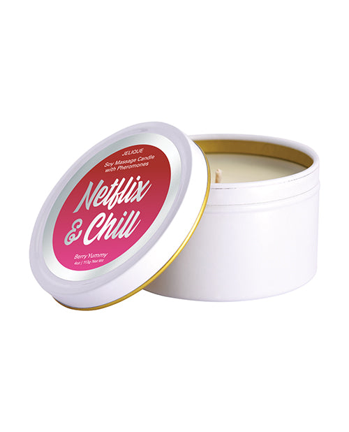 Jelique Massage Candle with Pheromone 4oz - Netflix and Chill Berry Yummy