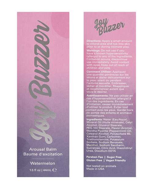 Jelique Joy Buzzer Clitoral Stimulant 1.5oz/44ml - Watermelon