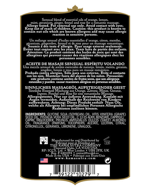 Kama Sutra Aromatic Massage Oil Soaring Spirit 2oz