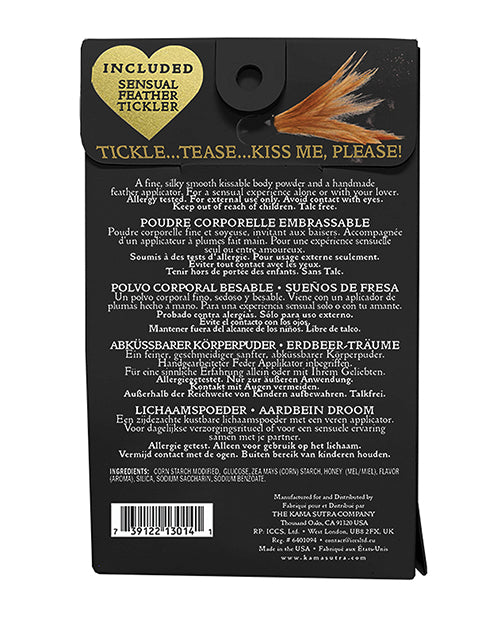 Kama Sutra Honey Dust Kissable Body Powder Raspberry Kiss 1oz