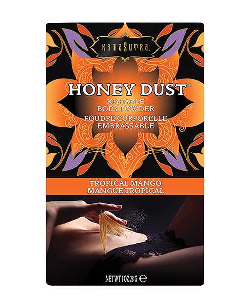 Kama Sutra Honey Dust Kissable Body Powder Tropical Mango 1oz