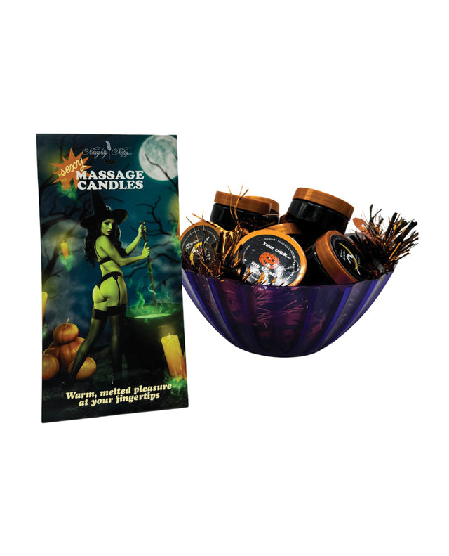 Kama Sutra Halloween Mini Massage Candles Prepack Bowl - 1.7 oz Bowl of 16