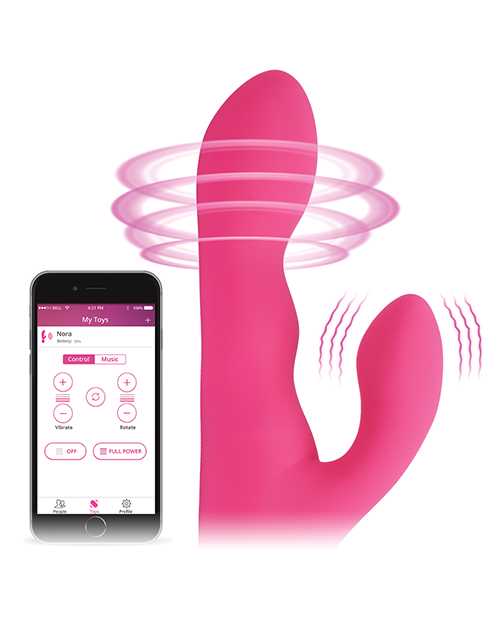 Lovense Nora App Compatible Rabbit Vibrator - Pink