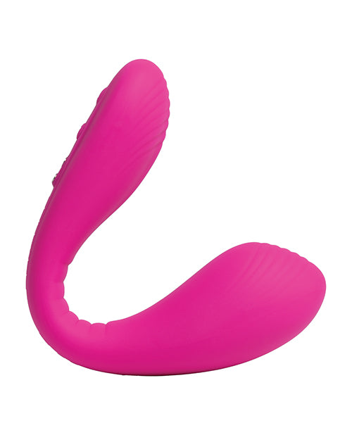 Lovense Dolce App Compatible Silicone Rechargeable Dual Vibrator - Pink