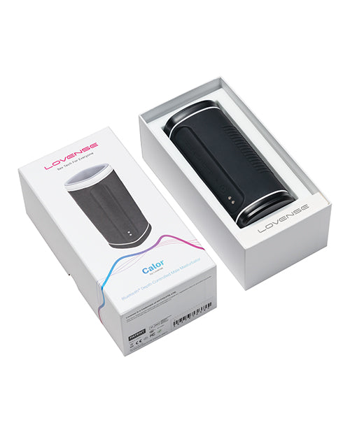 Lovense Calor Rechargeable Bluetooth Stroker with Remote Control - Black